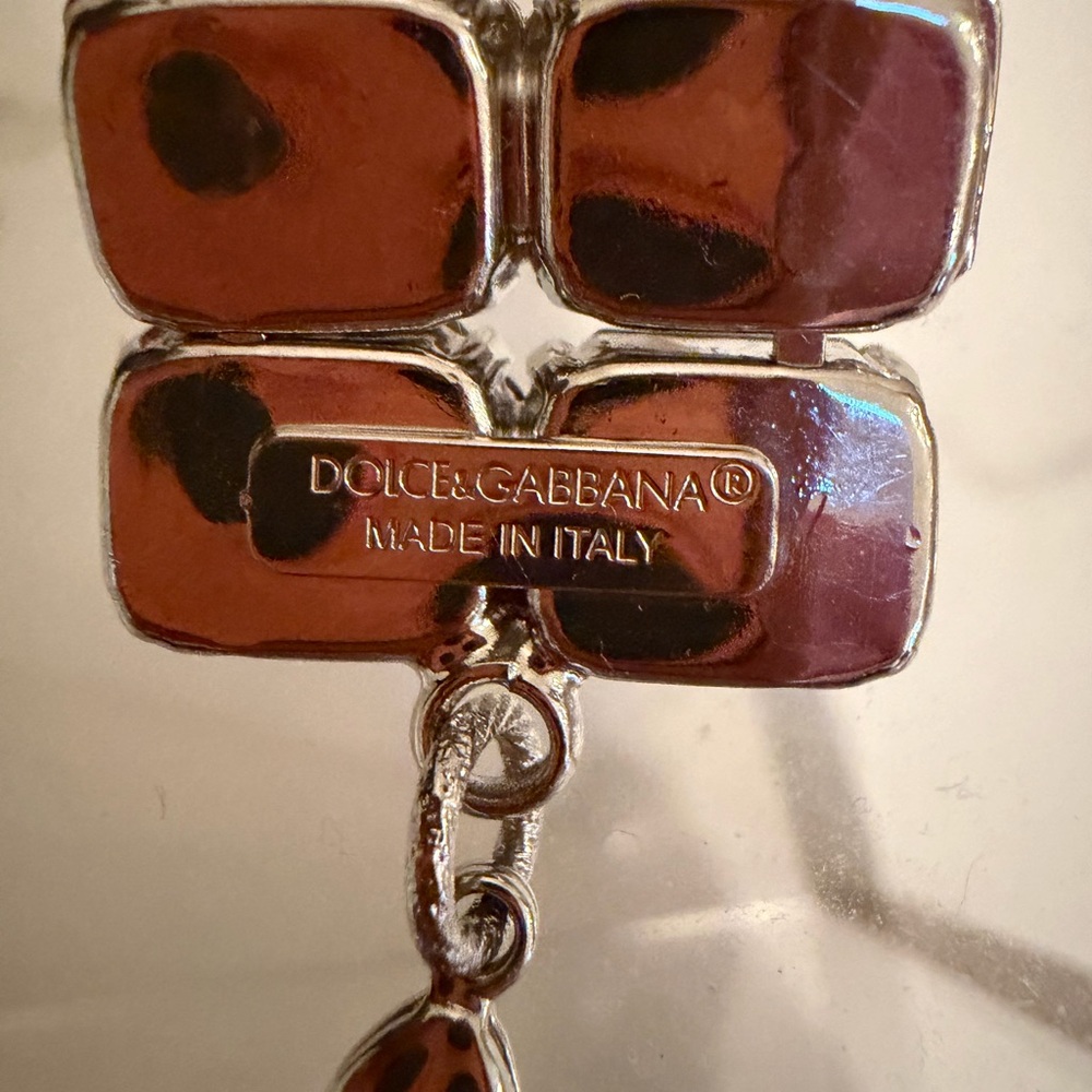 Dolce & Gabbana crystal Pearl Pendant Chain Bracelet - Picture 5 of 6